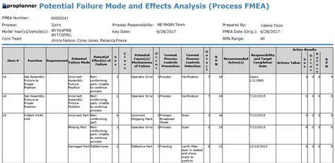 pfmea template